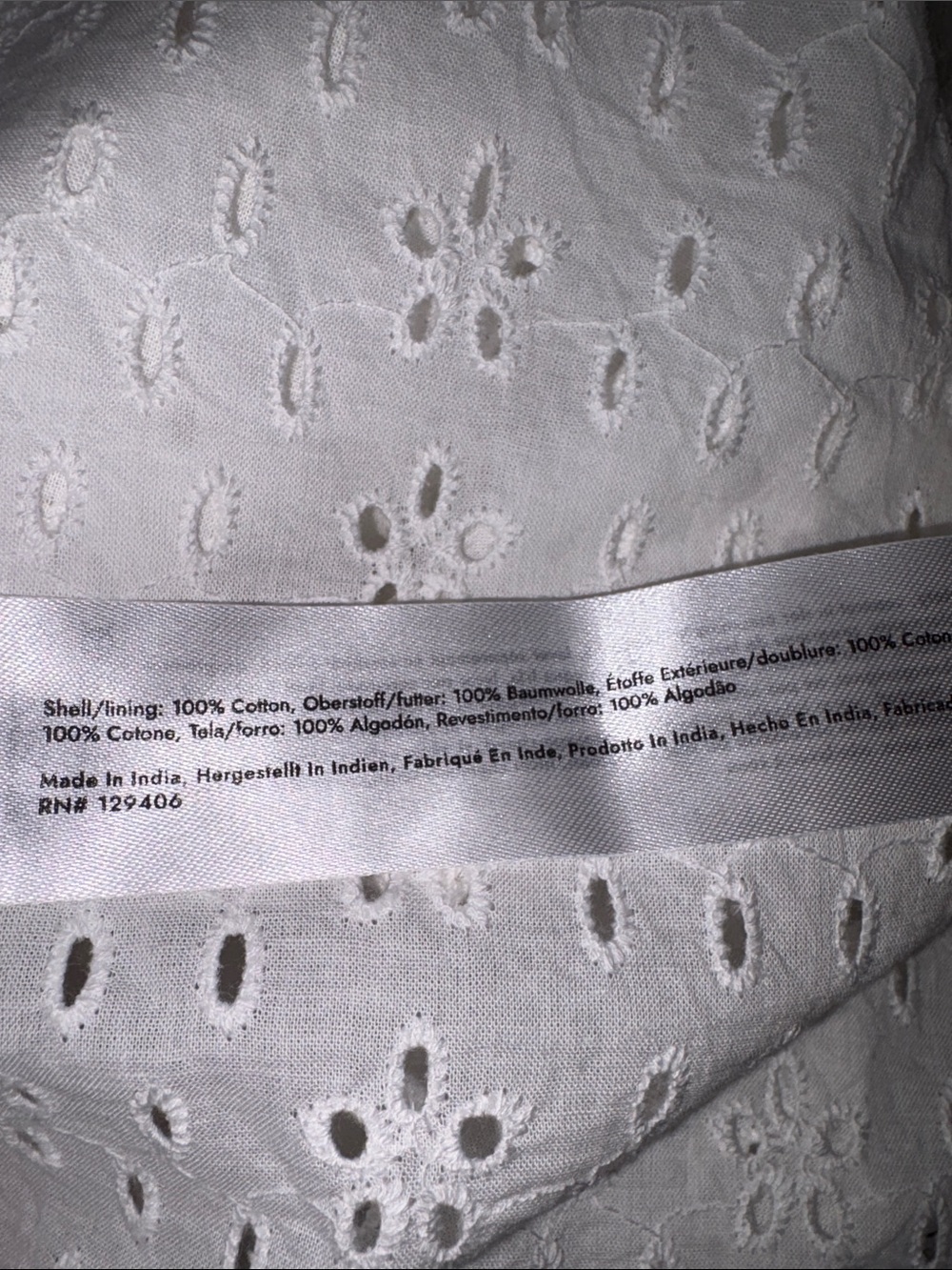 White Eyelet Maxi Top - Picture 9 of 9